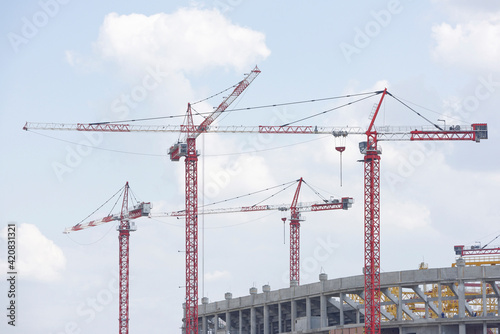 Construction of a football stadium in Rostov-on-Don