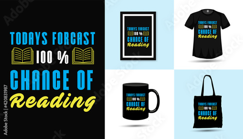 Outdoor reading book lover tshirt vector