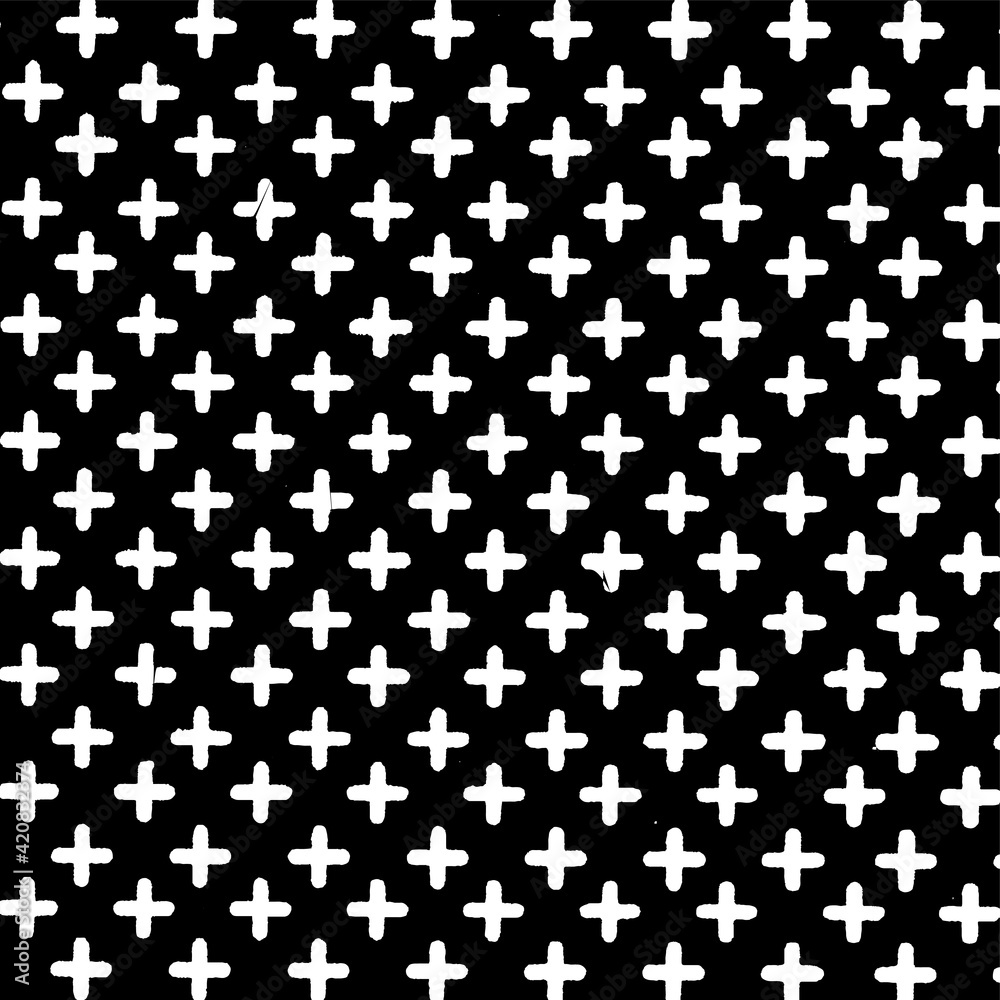 Rough texture. Broken plaster wall effect. Grunge worn damask pattern design. Distressed fabric texture. Overlay texture design. Vector illustration. Eps10.