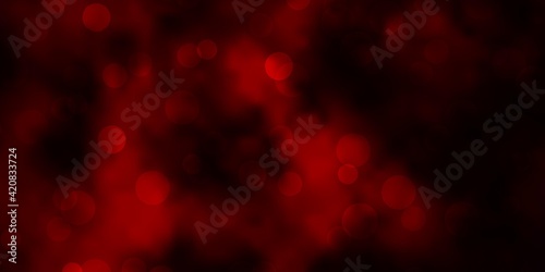 Dark Red vector layout with circles.