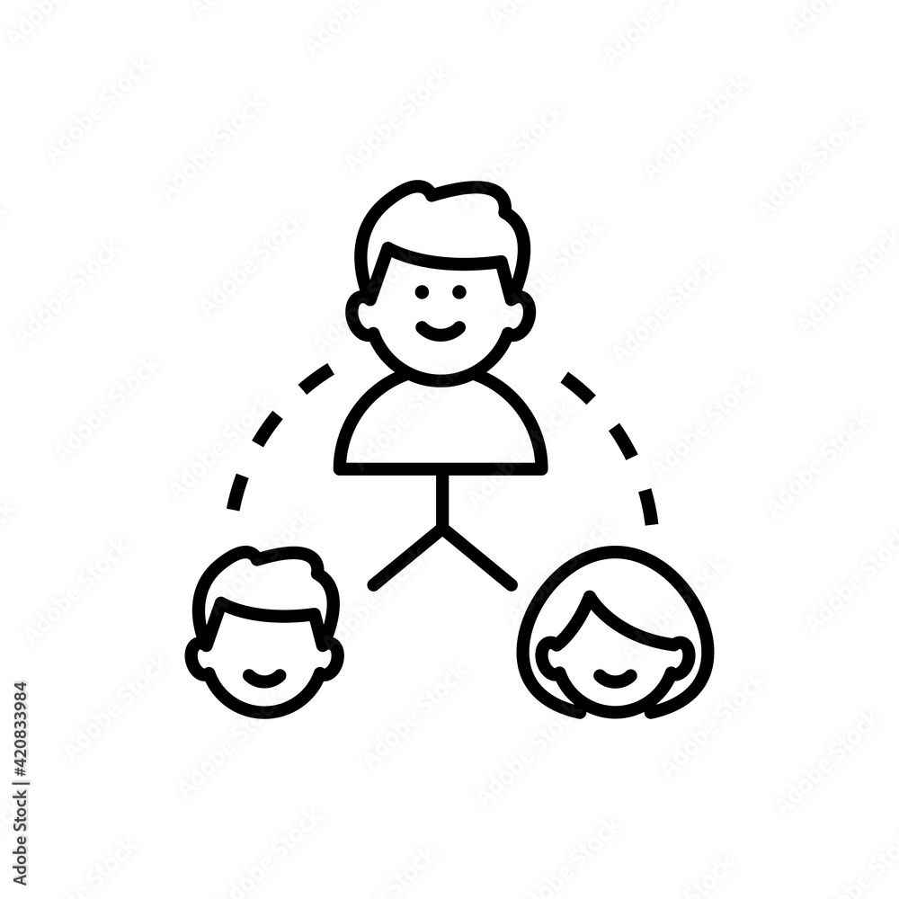 Management Vector Outline icon style illustration. Management Vector Outline icon style illustration.