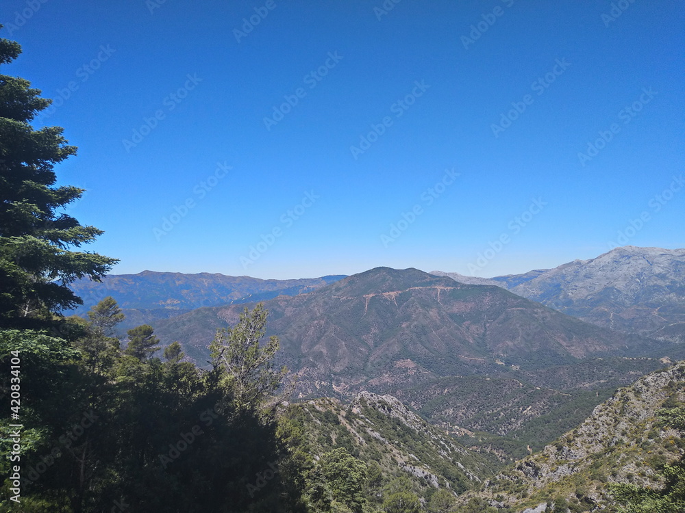 Naklejka premium view of the mountains