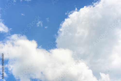Blue sky with white clouds in sunny day.