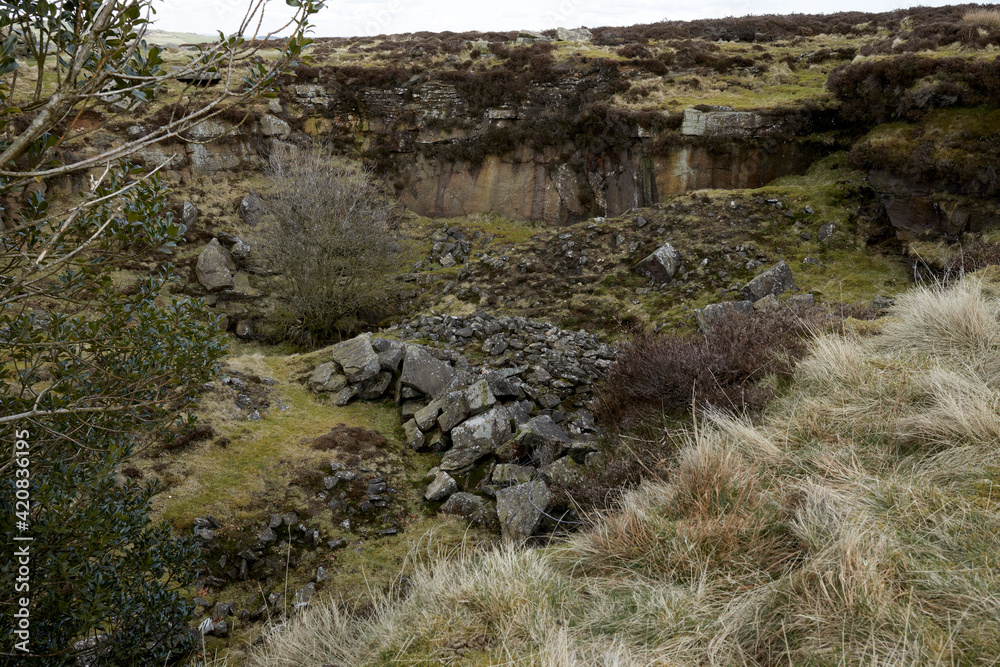 Left over from a past industrial age, a disused and abandoned quarry