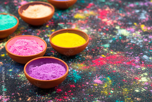 Gulal pigments for Holi festival of colours