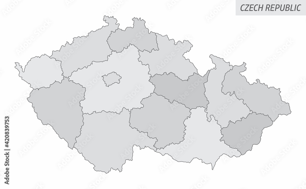 Czech Republic grayscale map