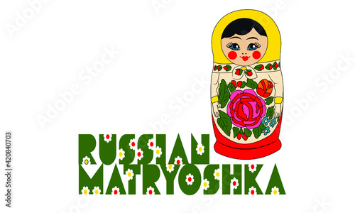 Russian wooden traditional national doll Matryoshka doll