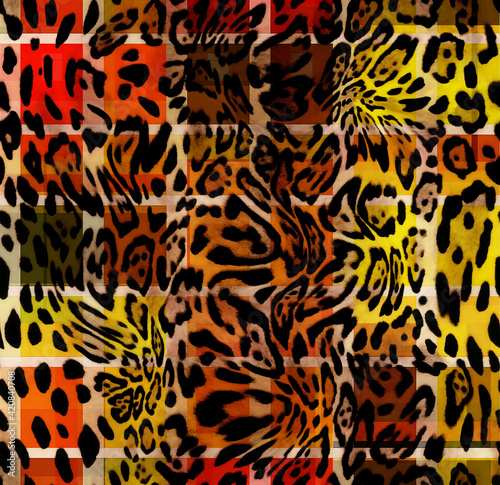 Seamless leopard pattern  African animal print