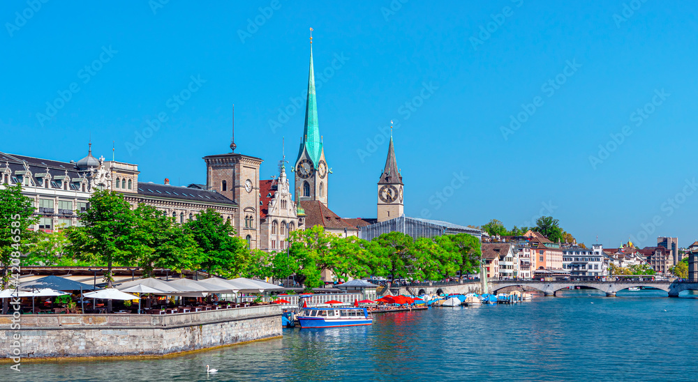 Beautiful Dresden city skyline at Elbe River and Augustus Bridge, Dresden, Saxony, Germany