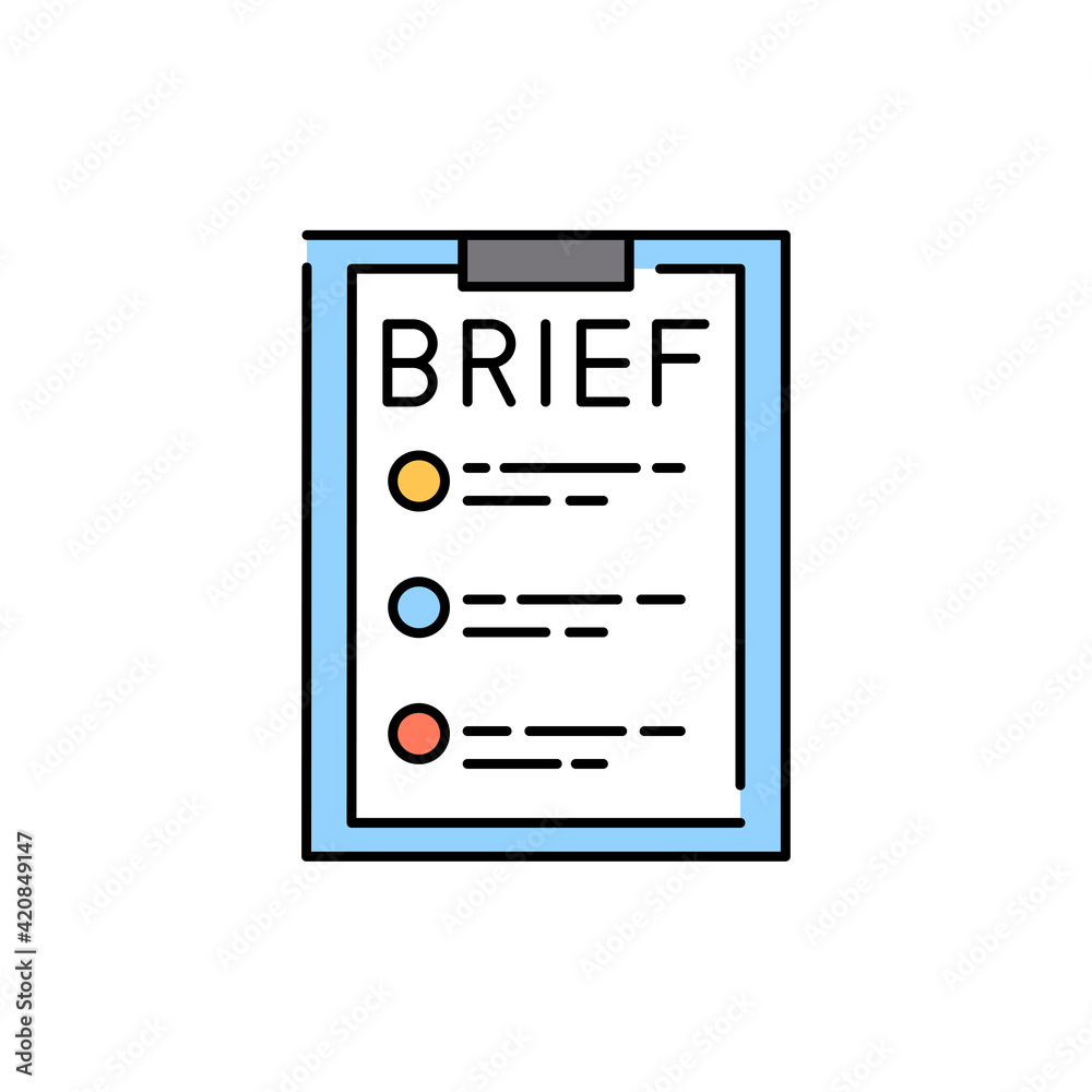 Brief olor line icon. Pictogram for web page, mobile app, promo. Brief olor line icon. Pictogram for web page, mobile app, promo.