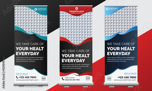 Medical Roll up banner , Retractable banner