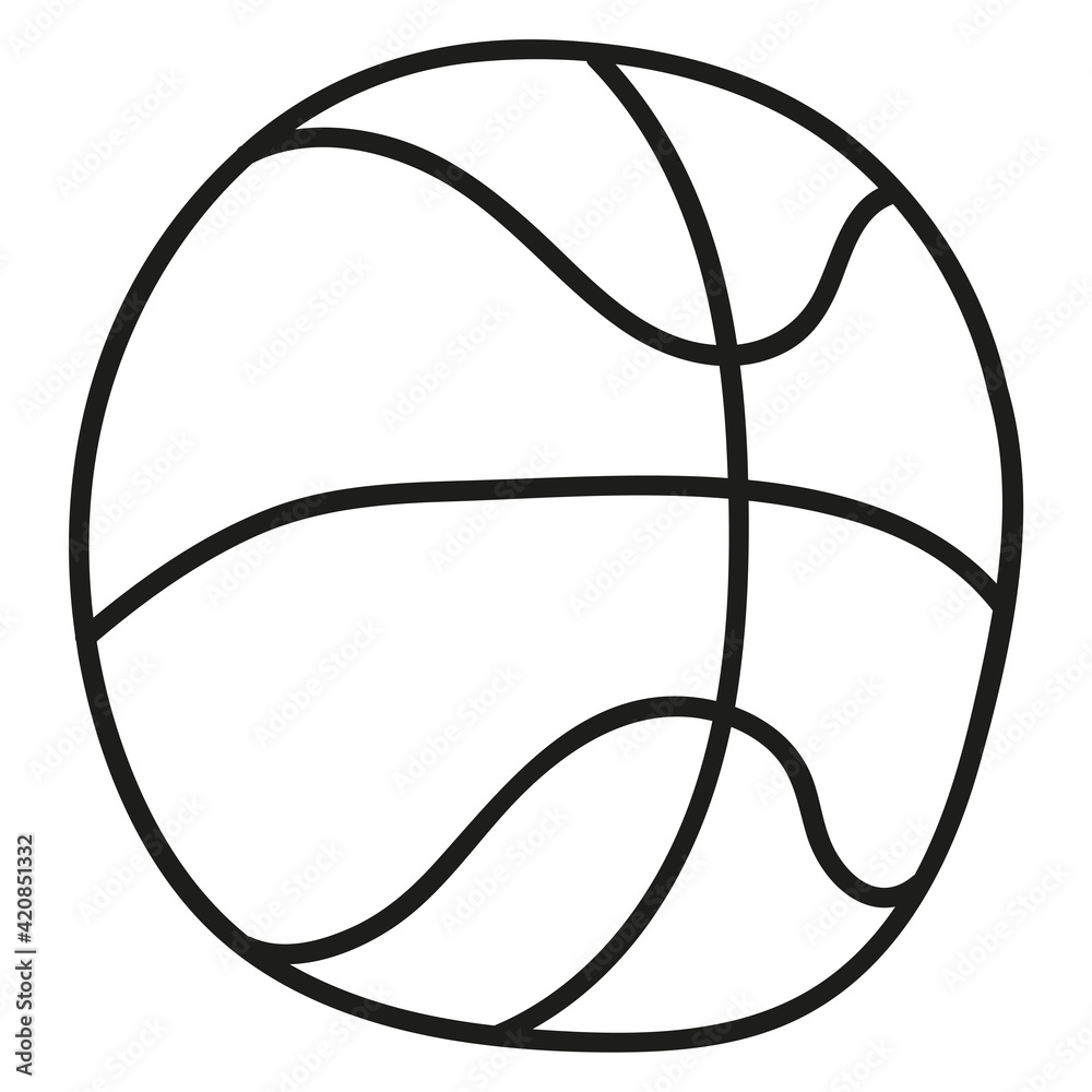 basketball in doodle style sports equipment basketball in doodle style sports equipment