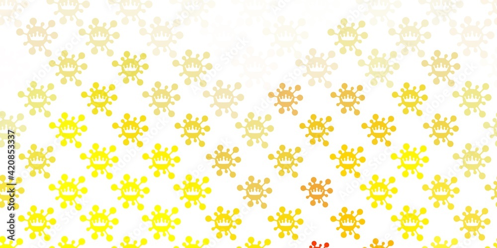 Light Orange vector texture with disease symbols.