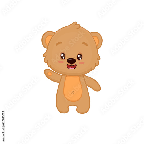 Character cute cartoon teddy bear