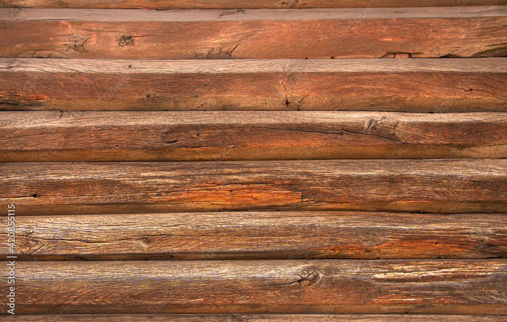 Obraz premium Wood texture, old yellow textured boards. Background