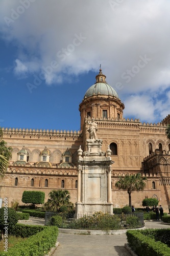Way to Cathedral Maria Santissima Assunta in Palermo, Sicily Italy