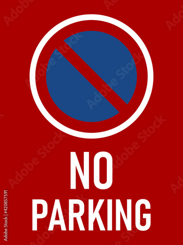 Free Download No Parking Sign. Vector Image. - GFXLoad
