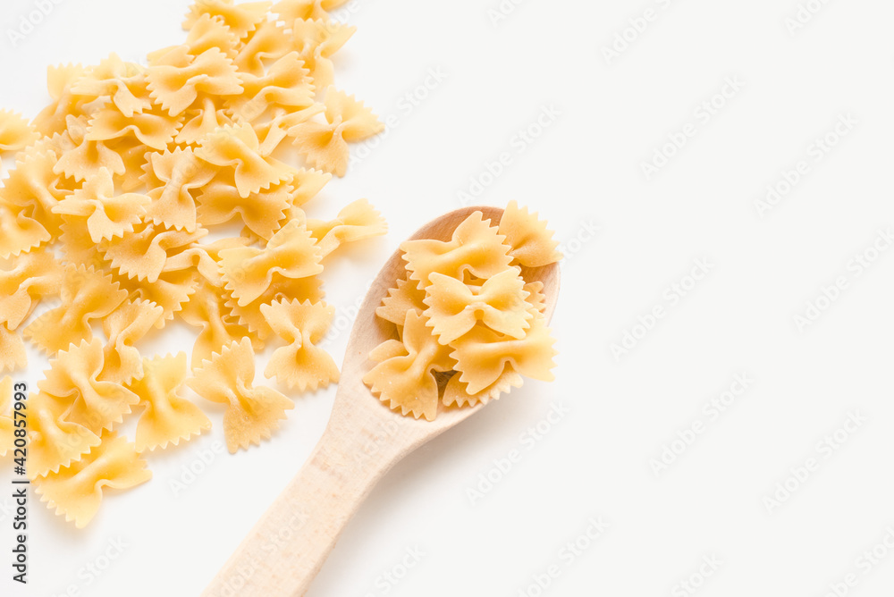 pasta bow on white background, pasta pasta bow on white background, pasta