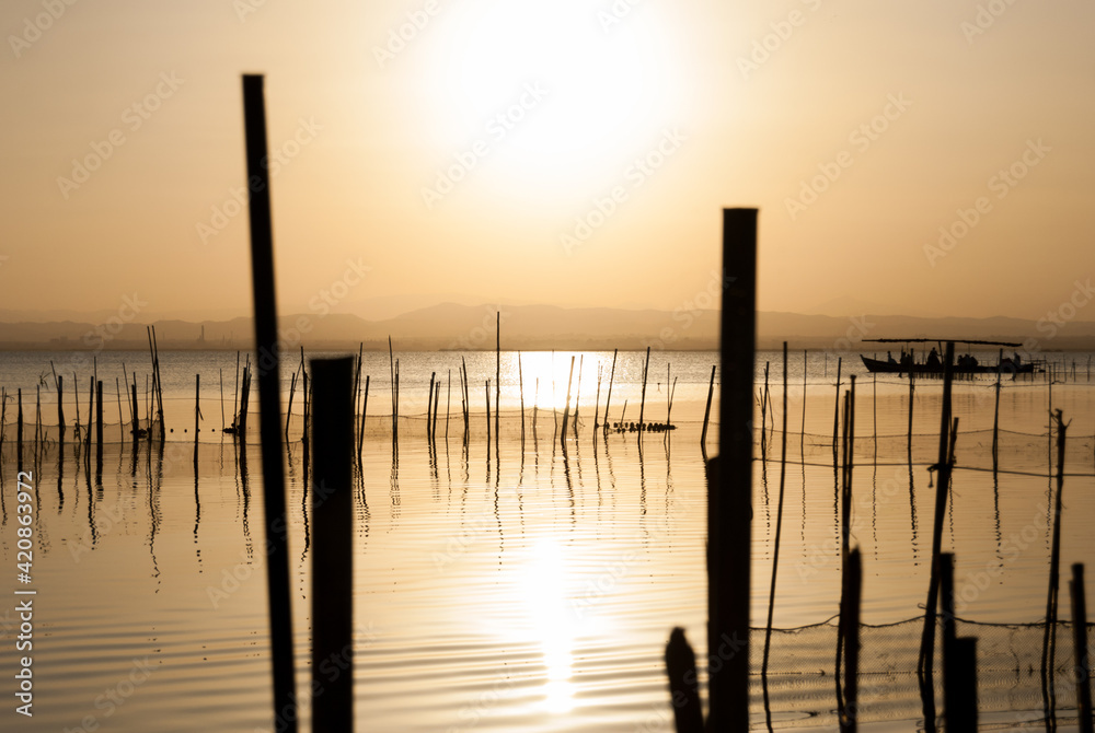 Sunset on a lake