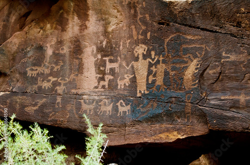 USA, Utah. Wellington, Nine-mile Canyon, Petroglyphs at Daddy Canyon.