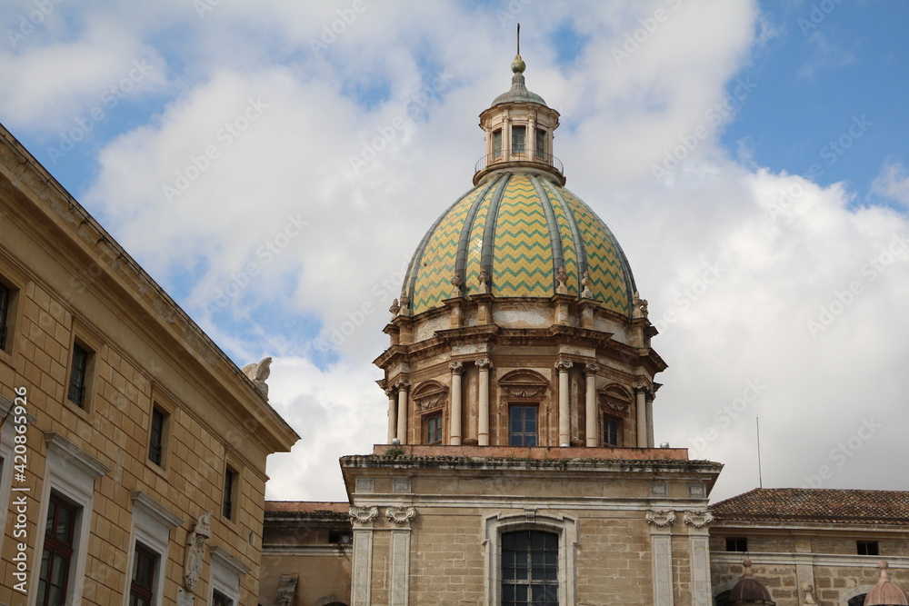 St. Catherine of Alexandria church at Piazza Pretoria in Palermo, Sicily Italy