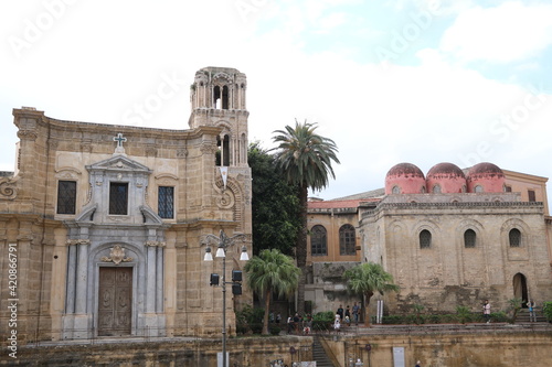 The La Martorana and San Cataldo in Palermo, Sicily Italy