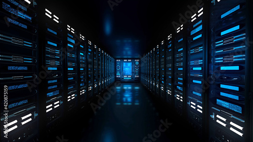 Server Room Dark Cinematic