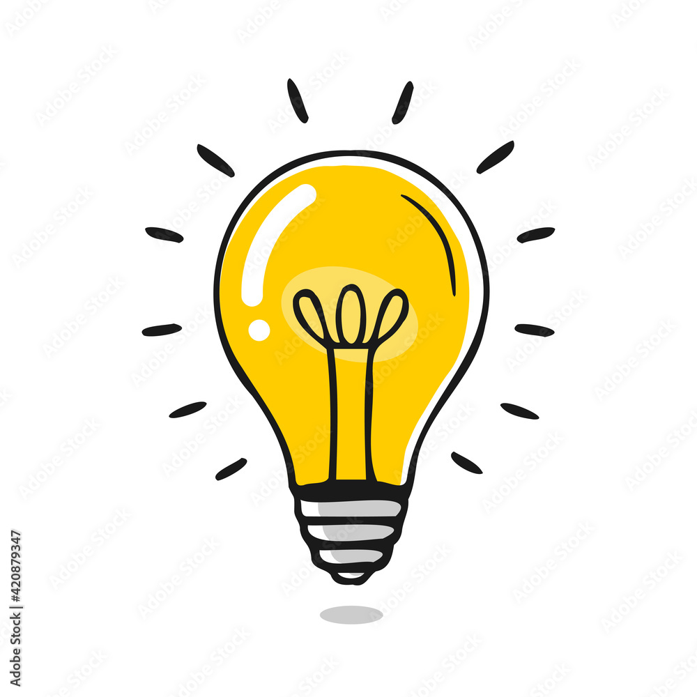 Vektor Glühbirne - Idee / Kreativität / Wissen / Energie Stock