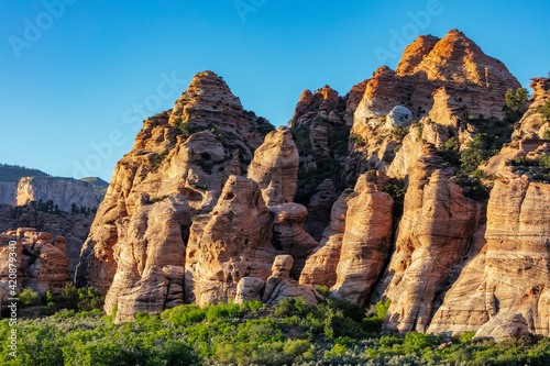 Hoodoos along Kolob Terrace Road in Zion National Park, Utah, USA