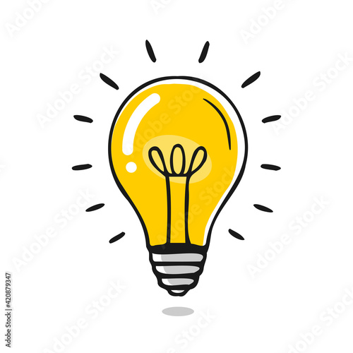 Vektor Glühbirne - Idee / Kreativität / Wissen / Energie