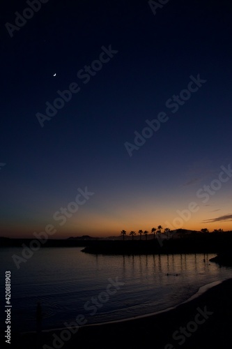 sunset over the sea