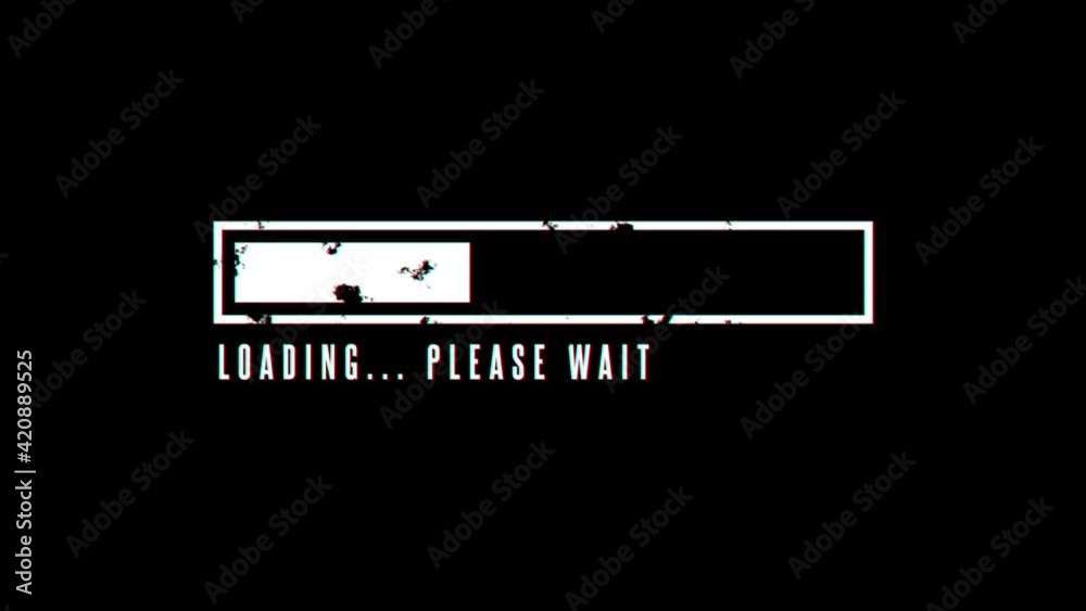 Scale loading please wait white color grunge and glitch. Alpha channel. Animation set Scale loading please wait white color grunge and glitch. Alpha channel. Animation set