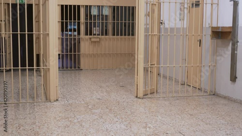prison corridor checkpoint.