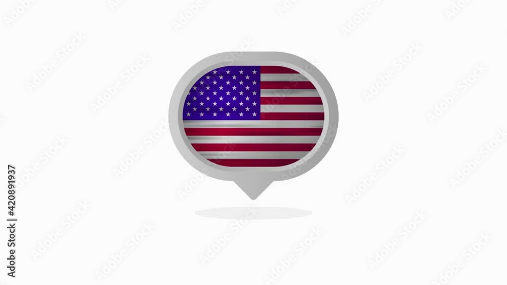 Unites State realistic flag. Made in Unites State. Motion graphic. Unites State realistic flag. Made in Unites State. Motion graphic.