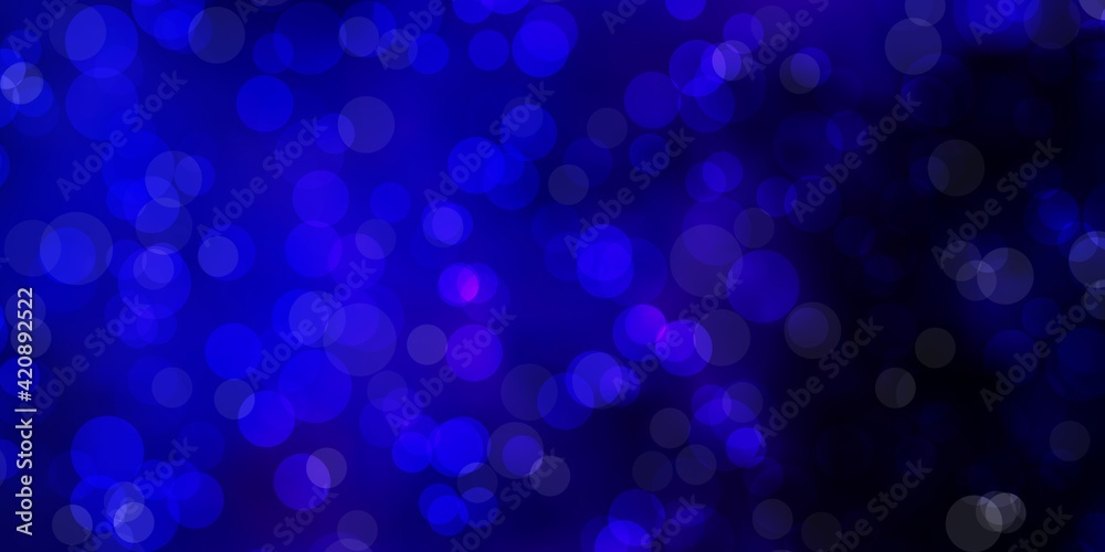 Light Pink, Blue vector template with circles.