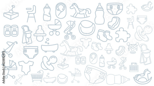 Baby icon background. toys vector icon background.