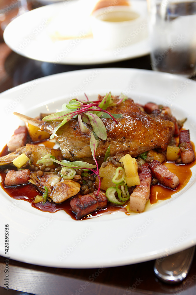 Still life with chicken cuisine and vegetables Still life with chicken cuisine and vegetables