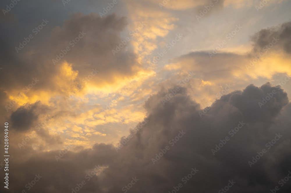 sunrise sky very cloudy with warm and soft light. skies sunrise sky very cloudy with warm and soft light. skies