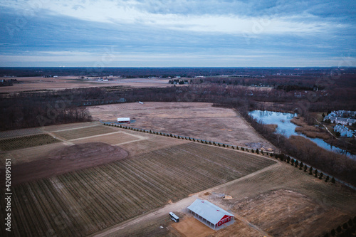 Drone Landscape of EPIC Sunrise in Plainsboro New Jersey 
