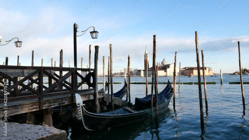 Venice, Italy - Historic buildings between the canals of the lagoon city Venice, Italy - Historic buildings between the canals of the lagoon city
