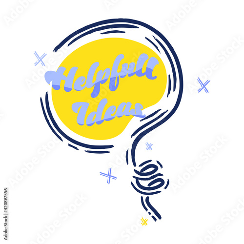 Helpfull idea think yellow creativity thinking icon- Vector photo