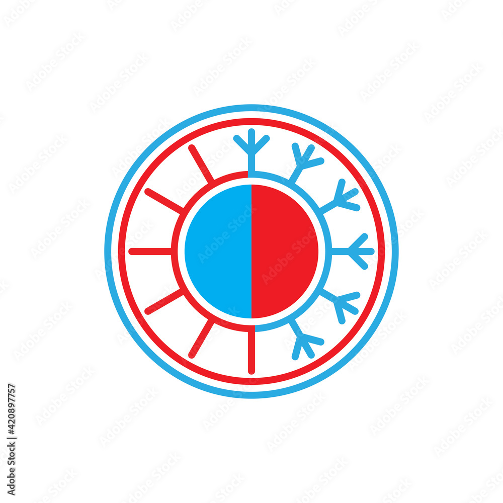 Hot and Cool energy ogo design vector Hot and Cool energy ogo design vector