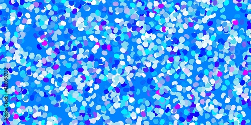 Light pink, blue vector template with abstract forms.