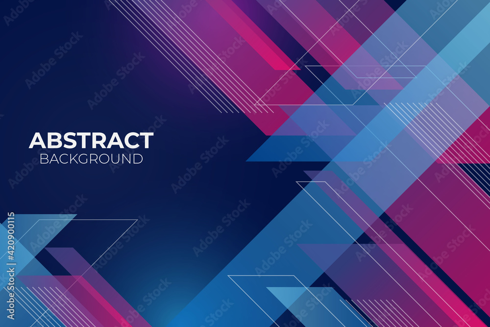 Fototapeta premium Abstract Geometric Blue and Pink Background