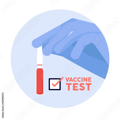 Isolated vaccines test virus blue logo icon - Vector