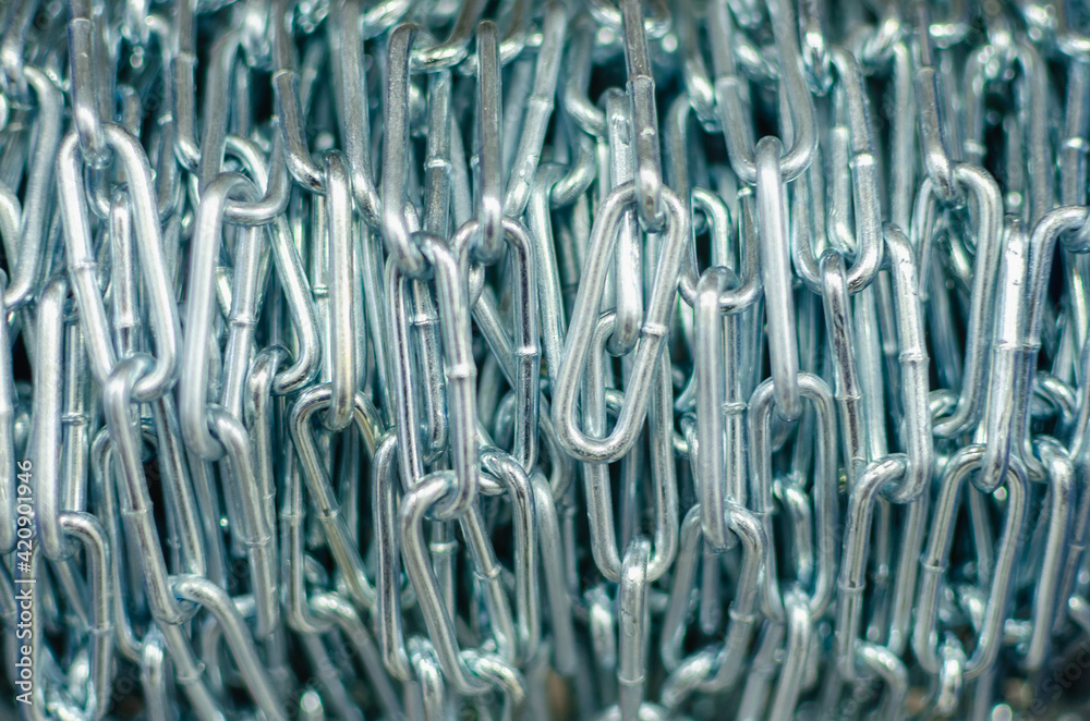 Galvanized chain in a skeinю Galvanized chain in a skeinю