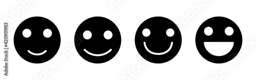 smile icon set. smile emoticon icon. feedback
