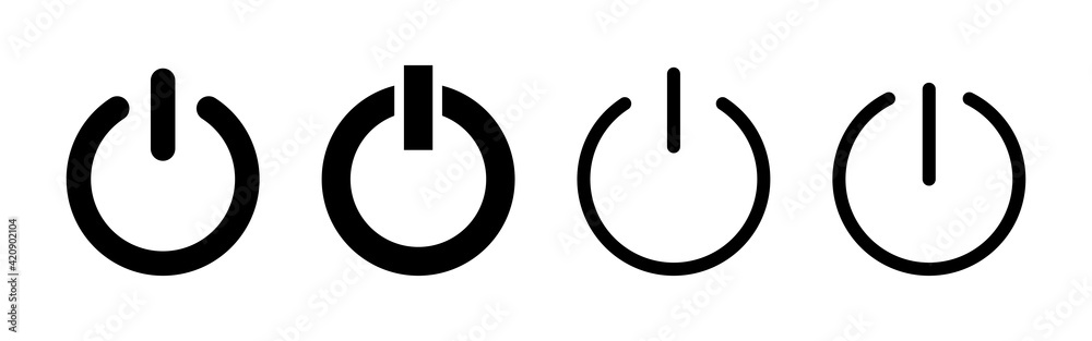 Power icon set. Power Switch Icon. Electric power Power icon set. Power Switch Icon. Electric power