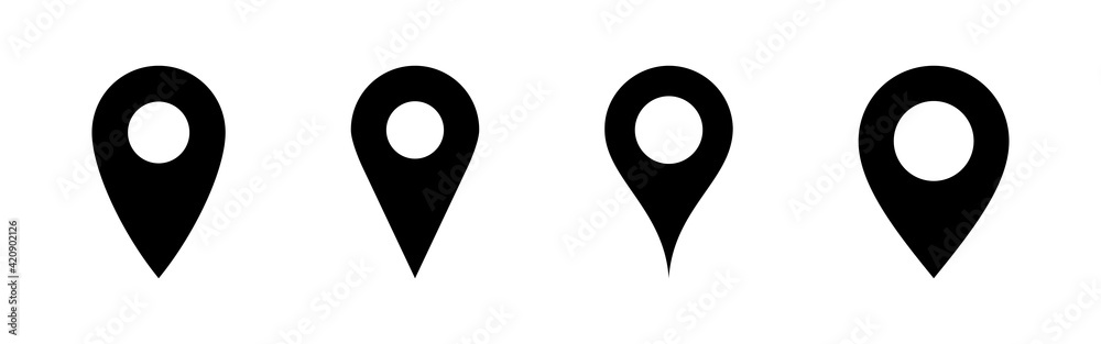 Pin icon set. Location icon vector. destination icon. map pin Pin icon set. Location icon vector. destination icon. map pin