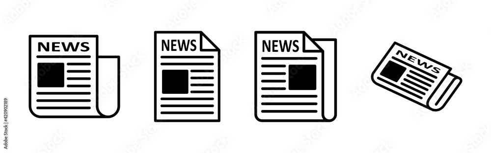 Newspaper icon set. news paper vector sign Newspaper icon set. news paper vector sign